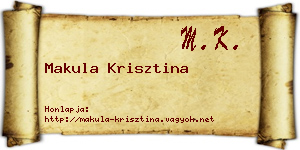 Makula Krisztina névjegykártya