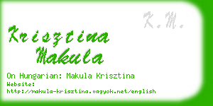 krisztina makula business card